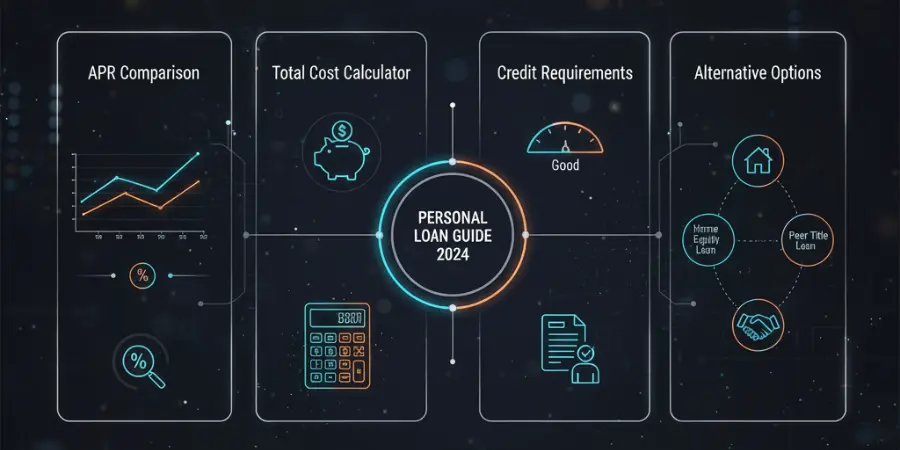 Comprehensive personal loan analysis current APRs by credit score, total cost calculations, lender comparison, qualification criteria, and alternatives assessment.